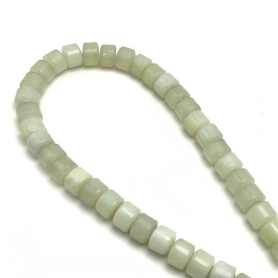 Jade Beads Strand 10x7 mm Tyre Plain Cut VS Clarity Light Green Color Birthstone Jewelry Making