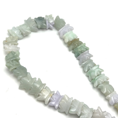 Jade Beads Strand 16.5x10 mm Lotus Plain Cut VS Clarity Mint Green Color Birthstone Jewelry Making