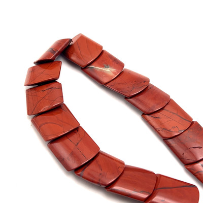 Red Jasper Beads Strand 24x19-21x18 mm Flat Drum Plain Cut VS Clarity Barn Red Color Birthstone Jewelry Making