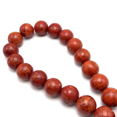 Wood Bead Beads Strand 8.5-8 mm Ball Plain Cut VS Clarity Rust Orange Color Birthstone Jewelry Making