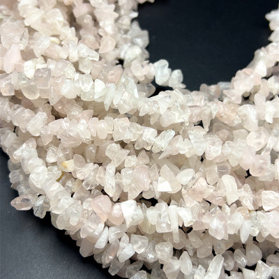 Rose Quartz Beads Strand 9x6-6x4 mm Ship Hand Cut Cut VS Clarity Pale Pink Color Healing Jewelry Making