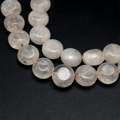 Rose Quartz Beads Strand 12.5x7.5-12 mm Tyre Plain Cut VS Clarity Pale Pink Color Birthstone Jewelry Making