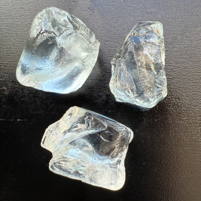 Natural White Topaz Rough Sky Blue Color 29.58 Carats 3 Piece rough 5A Quality Uncut Raw Gemstone