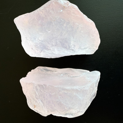 Natural Rose Quartz Rough 195.23 Carats 2 Piece 5A Quality For Healing Uncut Raw Pink Gemstone