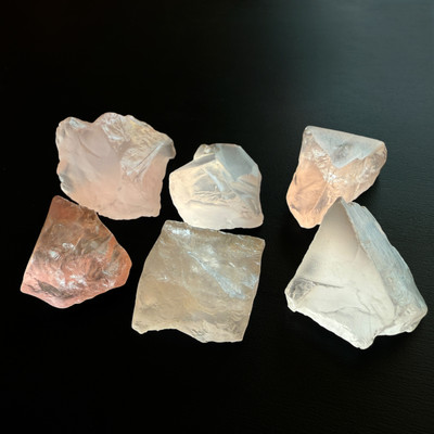 Natural Rose Quartz Rough 166.03 Carats 6 Piece 5A Quality For Healing Uncut Raw Pink Gemstone