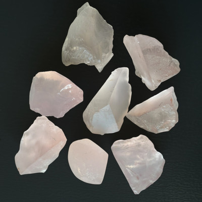 Natural Rose Quartz Rough 113.59 Carats 8 Piece 5A Quality For Healing Uncut Raw Pink Gemstone