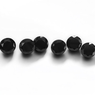 Black Cubic Zirconia 1000 Pieces Round 0.8mm to 2mm Brilliant Diamond Facet Cut AAAA Excellent Quality CZ Loose stone