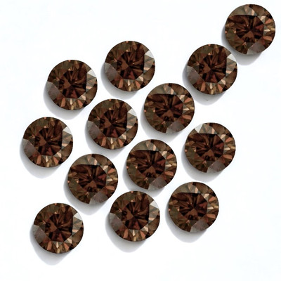 Brown Cubic Zirconia 1000 Pieces Round 0.8mm to 2mm Brilliant Diamond Facet Cut AAAA Excellent Quality CZ Loose stone at Semipreciousking