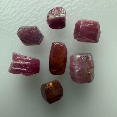 Natural Ruby Uncut Earth mined Rough 19.2 Carats 7 Pcs Unheated Madagascar Mines Raw Gemstone July Birthstone