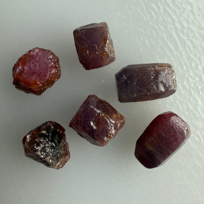 Natural Ruby Uncut Earth mined Rough 21.2 Carats 6 Pcs Madagascar Mines Raw Gemstone Jewelry Making July Birthstone