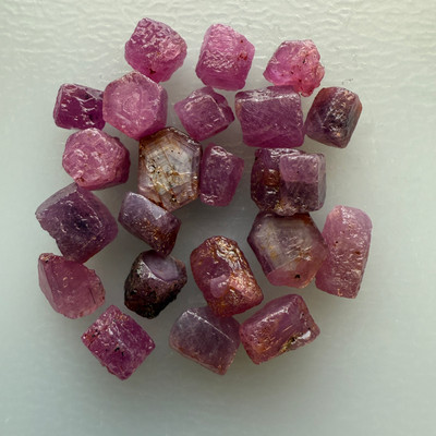 Natural Ruby Uncut Earth mined Rough Unheated 66.55 Carats 22 Pcs Pink Color Guinea Mines Raw Gemstone Jewelry Making