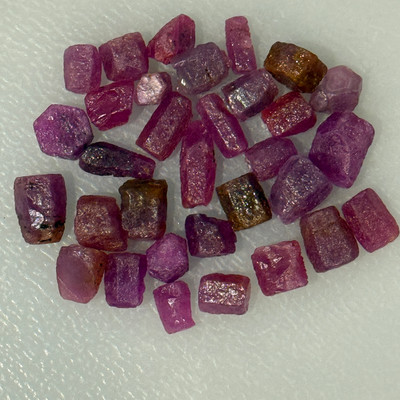 Natural Ruby Uncut Earth mined Rough High Grade 112.05 Carats 32 Pcs Hot Pink Color Guinea Mines Healing Chakra Energy Raw Gemstone