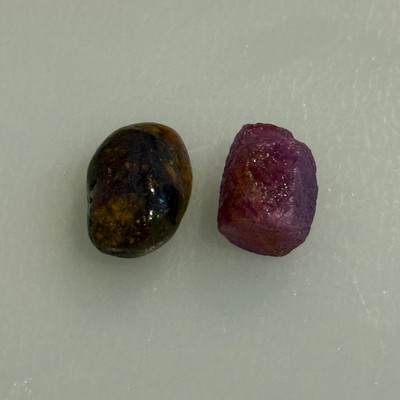 Natural Ruby Uncut Earth mined Rough Unheated 33.15 Carats 2 Pcs Guinea Mines Raw Gemstone Jewelry Making