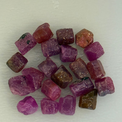 Natural Ruby Uncut Earth mined Rough Unheated 110.95 Carats 21 Pcs Pink Color Guinea Mines Healing Chakra Energy Raw Gemstone