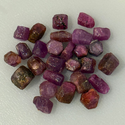 Natural Ruby Uncut Earth mined Rough Unheated 200.55 Carats 27 Pcs Pink Color Guinea Mines Raw Gemstone Wire Wrapping at Semipreciousking