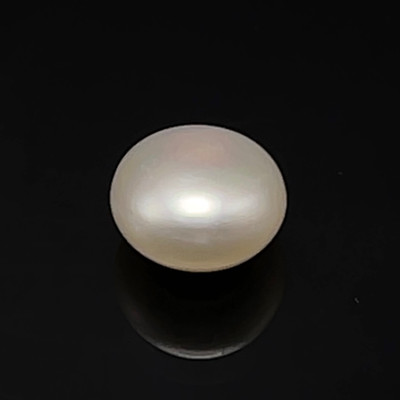 Freshwater Pearl 9mm Button/Rondelle Plain Smooth 1 Piece 3.54 Carats Flawless Clarity Cream Color Drilled Pearly Luster Jewelry Making June Birthstone