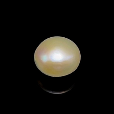 Freshwater Pearl 10.30mm Button/Rondelle Plain Smooth 1 Piece 5.34 Carats Flawless Clarity Cream Color Drilled Pearly Luster Jewelry Making June Birthstone