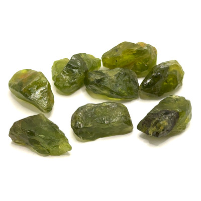 Natural Peridot Rough Arizona Mines 165.39 Carats 8 Pcs Uncut Raw Gemstone 19x10-22x11mm Rock August Birthstone for Abundance