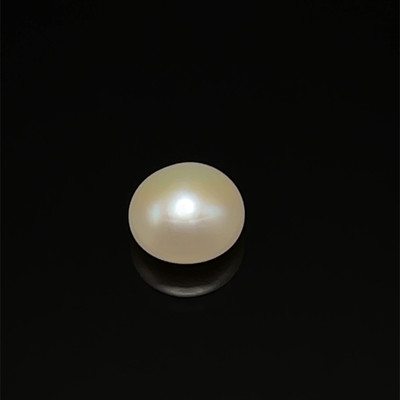 Freshwater Pearl 10.50mm Button/Rondelle Plain Smooth 1 Piece 5.12 Carats VVS1 Clarity Cream Color Drilled Pearly Luster Jewelry Making June Birthstone