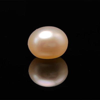 Freshwater Pearl 10.20mm Button/Rondelle Plain Smooth 1 Piece 5.70 Carats VS Clarity Light Pink Color Drilled Pearly Luster Jewelry Making June Birthstone