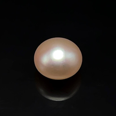 Freshwater Pearl 10.20mm Button/Rondelle Plain Smooth 1 Piece 5.58 Carats VVS2 Clarity Pink Color Drilled Pearly Luster Jewelry Making June Birthstone