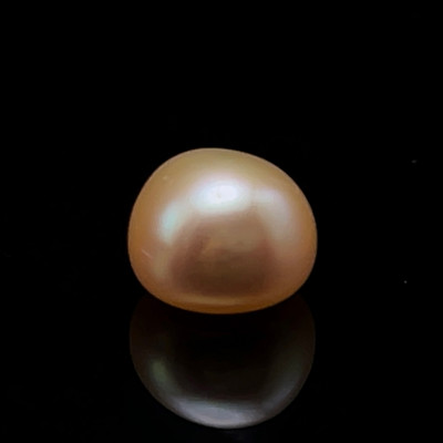 Freshwater Pearl 10mm Button/Rondelle Plain Smooth 1 Piece 5.71 Carats VS Clarity Pink Color Drilled Pearly Luster Jewelry Making June Birthstone