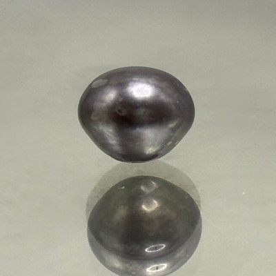 Freshwater Pearl 9.30mm Button/Rondelle Plain Smooth 1 Piece 4.66 Carats VVS2 Clarity Grey Color Drilled Pearly Luster Jewelry Making June Birthstone