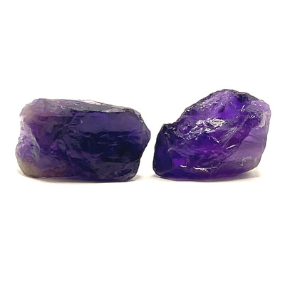 Natural Amethyst Africa Rough 146 Carats 2 Pcs Uncut Raw Gemstone Africa Mines Rock February Birthstone Enhancing Intuition