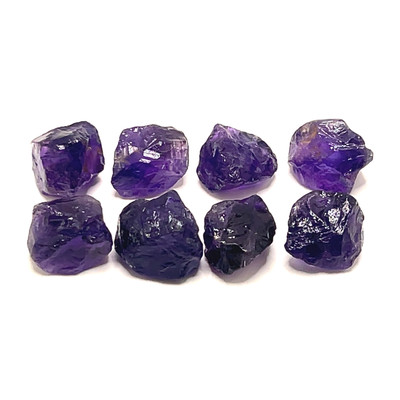 Natural Amethyst Africa Rough 204 Carats 8 Pcs Uncut Raw Gemstone Africa Mines Rock February Birthstone Encouraging Positive Aura