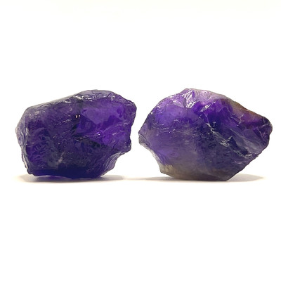 Natural Amethyst Africa Rough 237 Carats 2 Pcs Uncut Raw Gemstone Africa Mines Rock February Birthstone Uplifting Spiritual Awareness