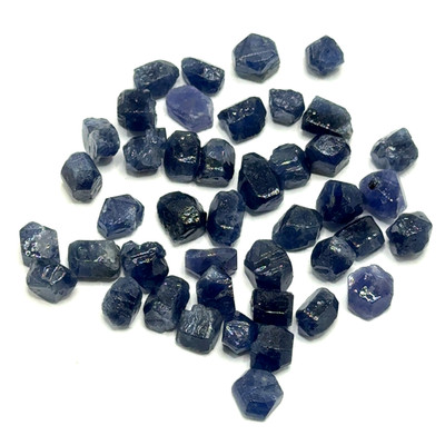 Natural Blue Sapphire Uncut Rough 43 Pcs 86.05 Carats Madagascar Mines Super High Grade Duke Blue Color Earth Mined Raw September Gemstone