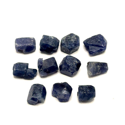 Natural Blue Sapphire Uncut Rough 11 Pcs 106.51 Carats Madagascar Mines Super High Grade Duke Blue Color Earth Mined Raw September Gemstone