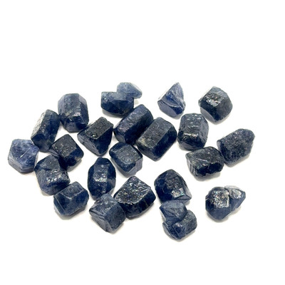 Natural Blue Sapphire Uncut Rough 22 Pcs 137.2 Carats Madagascar Mines Super High Grade Duke Blue Color Earth Mined Raw September Gemstone
