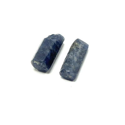 Natural Blue Sapphire Uncut Rough 2 Pcs 27.21 Carats Madagascar Mines Super High Grade Duke Blue Color Earth Mined Raw September Gemstone