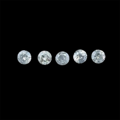 Natural Diamond Round 2.20-2.25mm Brilliant Cut SI-I Clarity GHI Color 5 Pcs Set 0.25 Cts Loose Diamonds Deal
