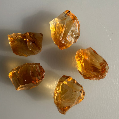 Natural Citrine Rough Uncut Gemstone 89.4 Carats 5 Pcs Golden Yellow Color VVS Clarity | Lapidary & Jewelry Making