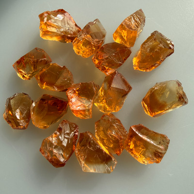 Natural Citrine Rough Uncut Gemstone 86 Carats 16 Pcs Golden Yellow Color VVS Clarity Jewelry Making & Lapidary
