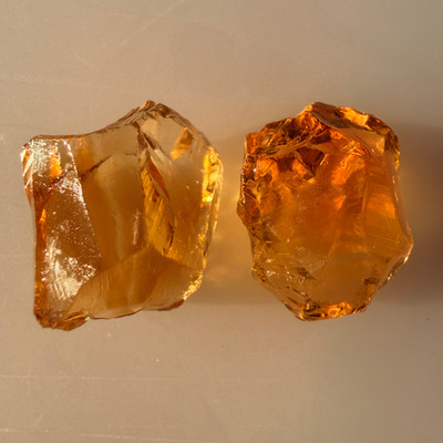 Natural Citrine Uncut Gemstone Rough 40.50 Carats 2 Pcs Deep Golden Yellow Color | Faceting & Jewelry Making November Birthstone