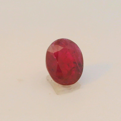 Natural Ruby Precious Gemstone | 8x6mm Oval Facet Cut SI Clarity Burgundy Red Color 1.53 Carat Loose Stone | July Birthstone