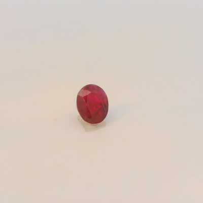 Natural Ruby Precious Gemstone | 8x6mm Oval Facet Cut SI Clarity Burgundy Red Color 1.53 Carat Loose Stone | July Birthstone