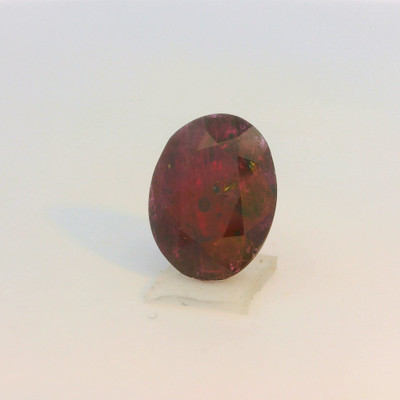 Natural Ruby Precious Gemstone | 11x8mm Oval Facet Cut SI1 Clarity Scarlet Red Color 3.91 Carat Loose Stone | July Birthstone