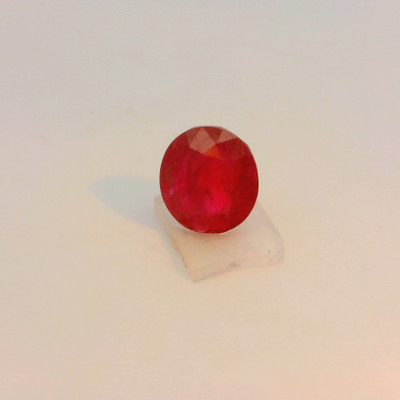 Natural Ruby Precious Gemstone | 9x7mm Oval Facet Cut SI1 Clarity Scarlet Red Color 1.97 Carat Loose Stone | July Birthstone