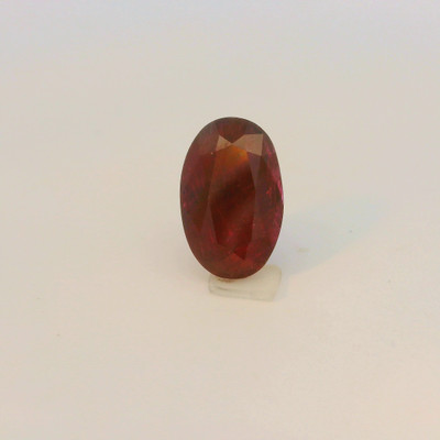 Natural Ruby Precious Gemstone | 13x8mm Oval Facet Cut VS Clarity Scarlet Red Color 5.14 Carat Loose Stone | July Birthstone
