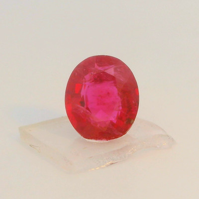 Natural Ruby Precious Gemstone | 6x5mm Oval Facet Cut VVS Clarity Pigeon Blood Red Color 0.51 Carat Loose Stone | July Birthstone