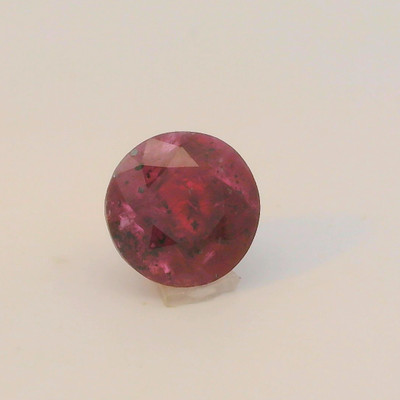 Natural Ruby Precious Gemstone | 8.2mm Round Facet Cut SI Clarity Burgundy Red Color 3.15 Carat Loose Stone | July Birthstone