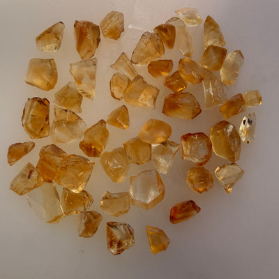 Natural Citrine Uncut Rough Gemstone 96.15 Carats 48 Pcs Dandelion Golden Yellow Citrine Color Brazil Earth Mined | Faceting & Jewelry Making