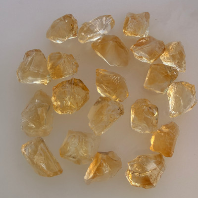 Natural Citrine Uncut Rough Gemstone 117.15 Carats 20 Pcs Amber Yellow Color Brazil Earth Mined | Faceting & Jewelry Making