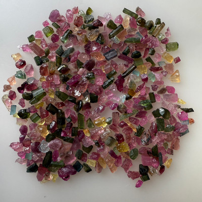 Natural Multi Tourmaline Rough 50.59 Carats 92 Piece Uncut 3A Quality Uncut Raw Gemstone Birthstone