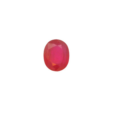 Natural Ruby Gemstone | Oval Facet Cut VVS Clarity 11.2x9.1mm Glass Filled Carmine Red Color 4.66 Carat Loose Stone | July Birthstone