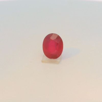 Natural Ruby Gemstone | Oval Facet Cut 4.27 Carat VVS Clarity 10x8.1mm Glass Filled Pigeon Blood Red Color Loose Stone | July Birthstone